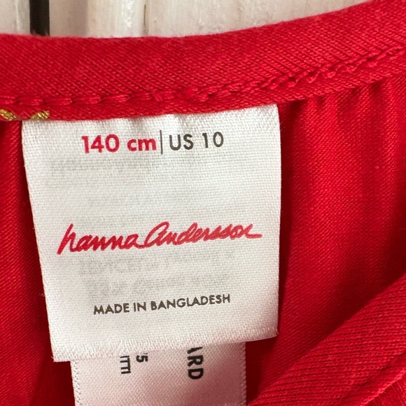 Hanna Andersson Red Star long sleeve dress size 10 - Picture 2 of 4